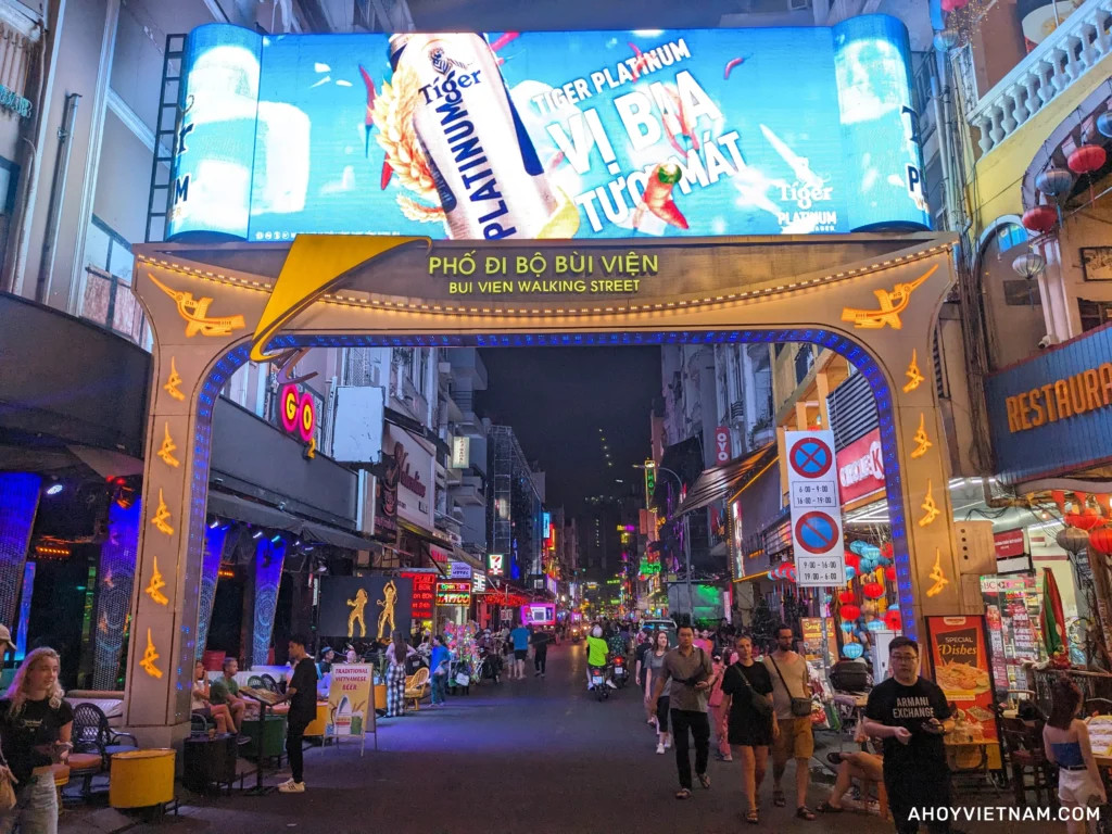 Bui Vien Walking Street at Night