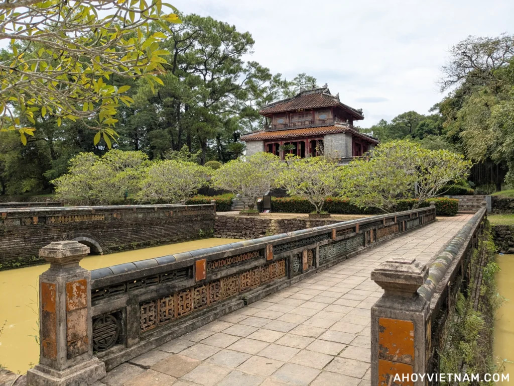 Stone bridges over lake